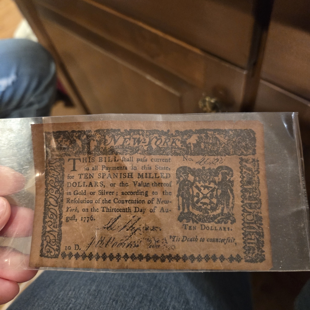Vintage New York Currency Note
